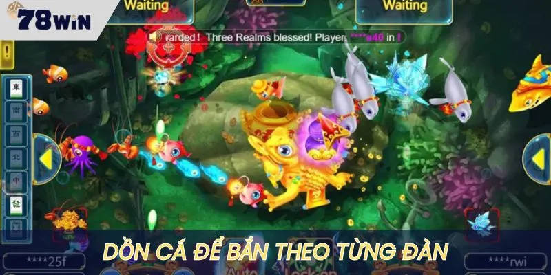 Bắn dồn đuổi cá thành từng đàn