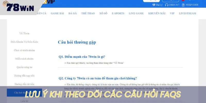 Bỏ túi các lưu ý quan trọng khi xem các câu hỏi thường gặp